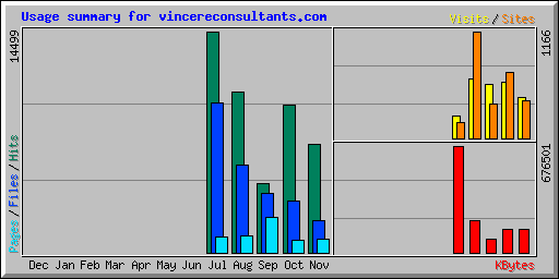Usage summary for vincereconsultants.com